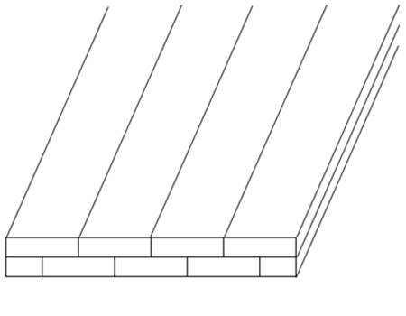 Panel de bambú longitudinal horizontal de 2 capas de 10 mm