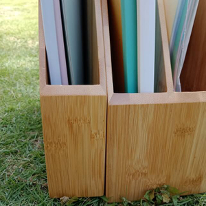 Organizador de archivos de escritorio de bambú, organizador de archivos de bambú de escritorio